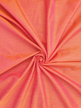 Peach Maheshwari Weaved Fabric