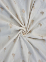 Off White Weaved Chanderi Fabric